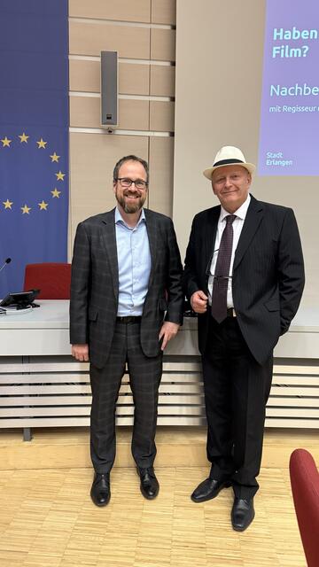  Florian Janik, Oberbürgermeister Stadt Erlangen hieß Hermann Weiskopf herzlich willkommen. | Foto: AVG-Filmproduktion