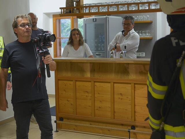 In Aktion beim Dreh von "Hofgang", 2024. | Foto: strudengau.tv