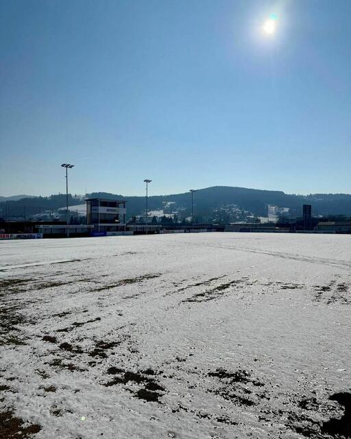 So präsentierte sich das ASK-Stadion in Voitsberg am Donnerstag. | Foto: ASK Voitsberg