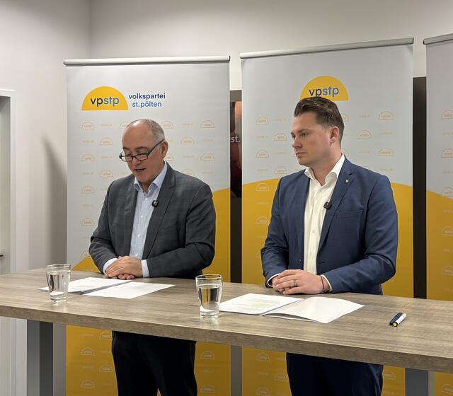 Vizebürgermeister Matthias Adl und Klubobmann STR Florian Krumböck haben klare Worte zu dem Budgetproblem der SPÖ. | Foto: Lina Chalusch