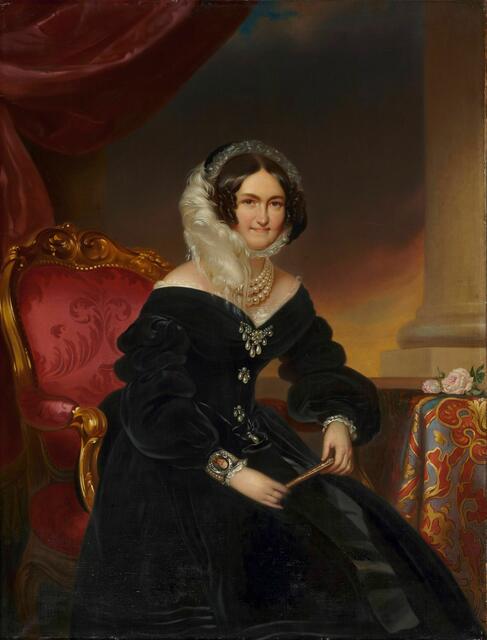 Caroline Auguste (1792–1873) war Ehefrau von Kaiser Franz I. und Namensgeberin der Karolinen-Brücke. Sie leistete einen Beitrag zum Gedeihen der Stadt Salzburg, indem sie großzügig Geld für Erziehungswesen und Bildung stiftete. Im Bild: Johann Rauzi, Franz Schrotzberg, Portrait der Kaiserin-Witwe Caroline Auguste, 1864, Öl auf Leinwand | Foto: Salzburg Museum