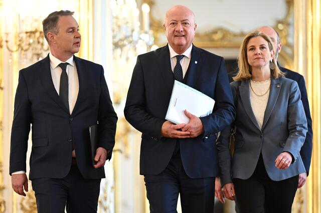 Die Regierungsverhandlungen sollen sich auf der Zielgeraden befinden.  | Foto:  MAX SLOVENCIK / APA / picturedesk.com