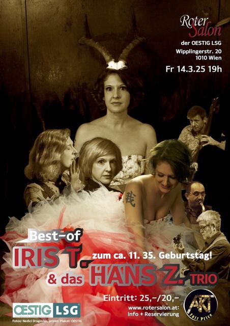 Eine Frau, die weiß, wie man Inhalte transportiert: Sängerin IRIS T. mit dem großartigen HANS Z. TRIO | Foto: Fotos: Nedici Dragoslav, privat; Plakat: OESTIG