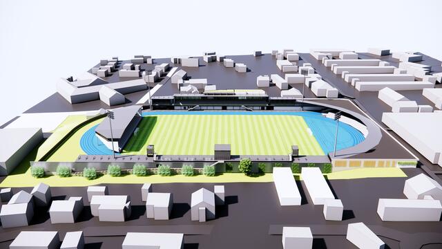 Das Projekt „Stadion Hartberg neu“ läuft derzeit auf Hochtouren; der Baubeginn soll spätestens Mitte Mai erfolgen.  | Foto: Plankreis Hartberg