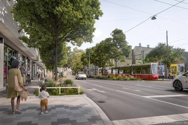 Die Simmeringer Hauptstraße soll aufgewertet werden. Bis März werden die Anrainerinnen und Anrainer befragt. (Archiv)  | Foto: ZOOMVP.AT/Mobilitätsagentur Wien