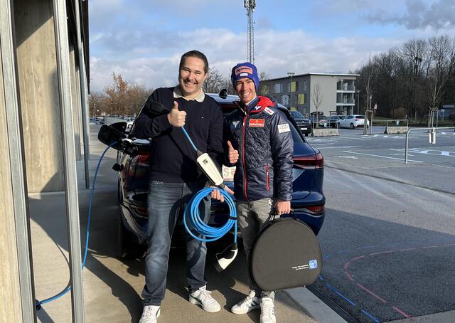 Dietmar Niederl (GF DiniTech GmbH) mit Stefan Kraft  | Foto: DiniTech GmbH