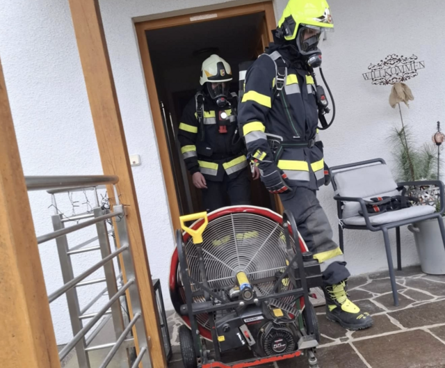 Ein gemeinsam gestellter ATS-Trupp mit der FF St. Michael erkundete den Keller und fand den Verursacher. | Foto: FF Maria Saal