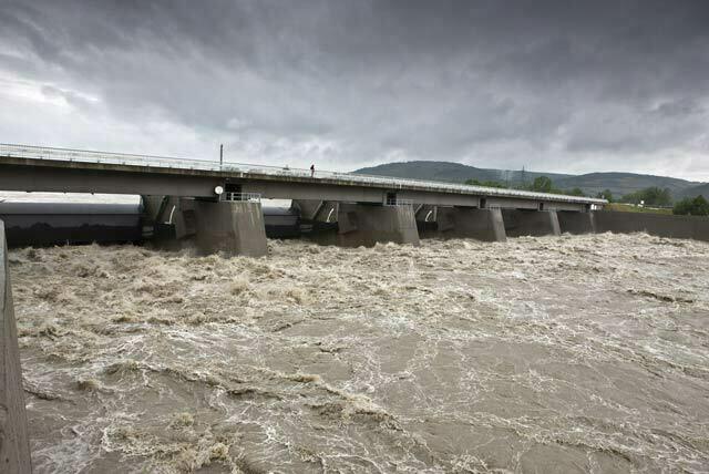 Das Hochwasser in Wien im September 2024 forderte auch die Wehranlagen, die das Donauwasser regulieren. (Archivfoto) | Foto: Stadt Wien