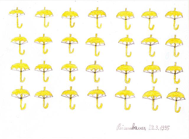 Heinrich Reisenbauer: Schirme (1995) | Foto: courtesy galerie gugging