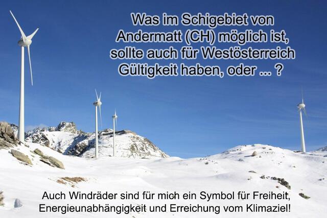 Bild 19: 4 Windräder im Schigebiet Güntsch (Andermatt). Aufnahme aus einer Exkursion nach Andermatt im März 2013. | Foto: © by Ing. Günter Kramarcsik