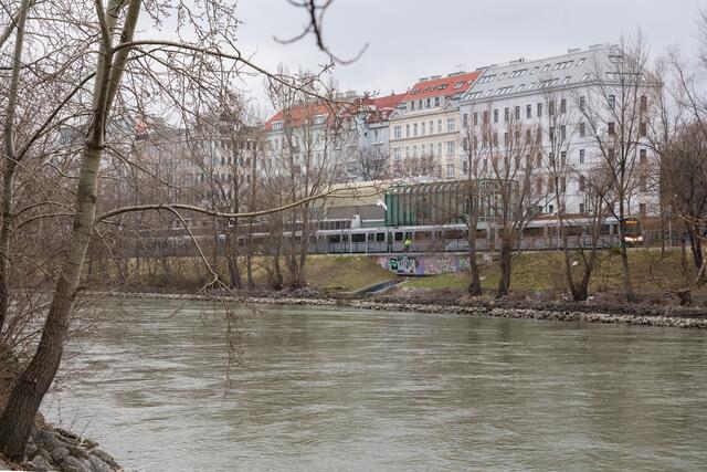 Bahnsteig Friedensbrücke während der Bauarbeiten. | Foto: Wiener Linien/Manfred Helmer