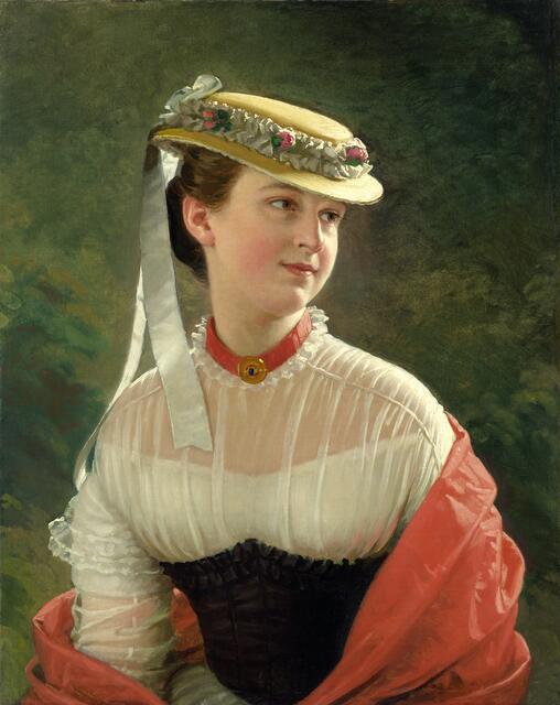 Des Künstlers Tochter Anna: Anna Hüffel, geb. Einsle. Um 1870. | Foto: RGS/Ghezzi