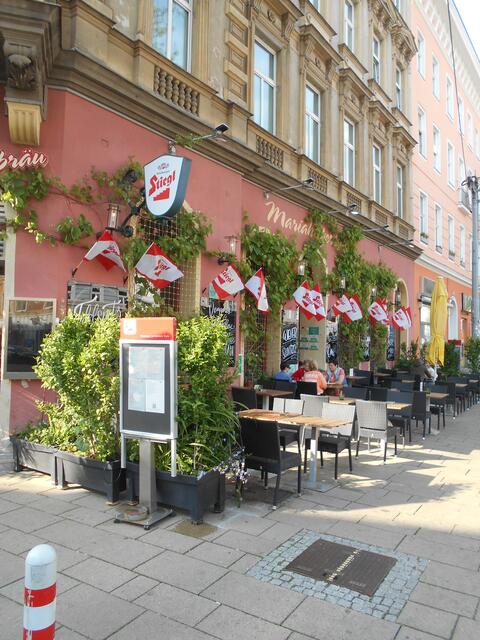 Im Gastgarten des Mariahilferbräus lässt sich ein kühles Blondes genießen.  | Foto: Mariahilferbräu