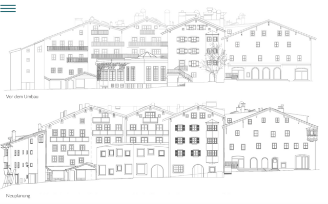 Rückansicht/Hinterstadt, vor/nach dem Umbau. | Foto: LSA Architekten