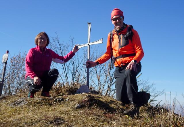 Beim aussichtsreichen Gipfelplatzerl auf dem Höhensteineck