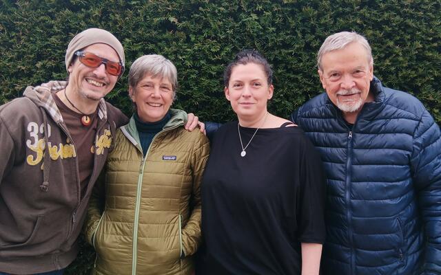 René Losmann, Barbara Ahammer, Daniela Heidegger und Norbert Seiz koordinieren die helfenden Menschen | Foto: Zeitpolster