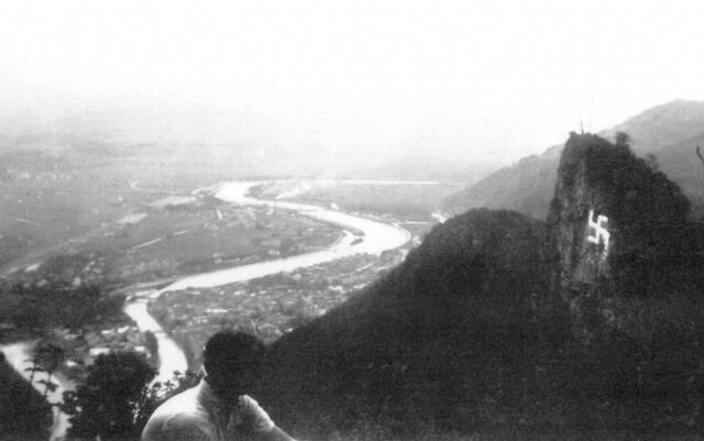 Hakenkreuz am Barmstein.
Foto: Keltenmuseum