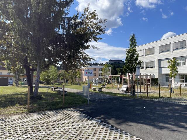 Der Generationenpark mit insektenfreundlichen Blühstreifen und Spielgeräten vor dem Jugendzentrum "Wave" wurde im Vorjahr zu einem Platz für Artenvielfalt und Miteinander gestaltet. | Foto: RMA