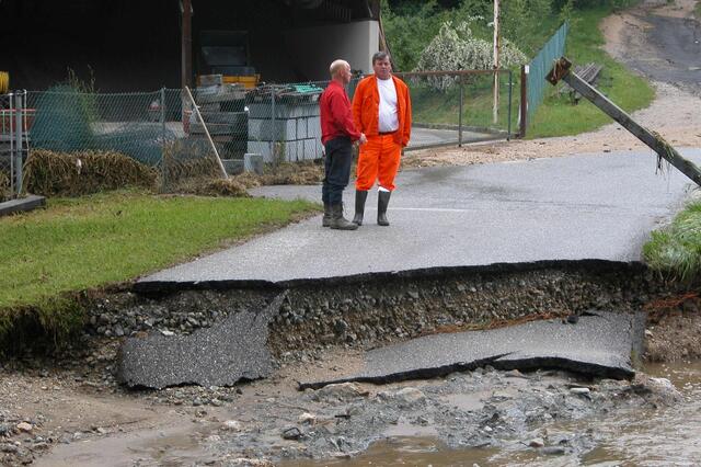Zwei Fluten, im Mai und Juli 2005, richteten in Pabneukirchen große Schäden an.  | Foto: Robert Zinterhof