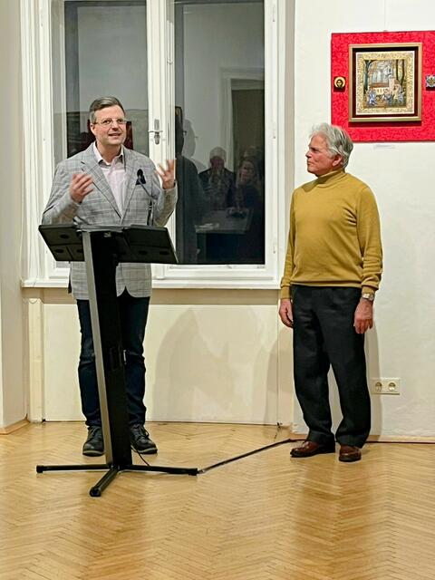 NEOS Representative Matthias Laurenz Gräff und Loukas Seroglou 