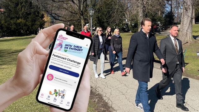 Am Mittwoch startet die Fastenzeit-Challenge über die neue App der Bewegungsrevolution. Bei einem bewegten "Revolutionsgespräch" wurde die App am Montag gleich vorab getestet.  | Foto: Bewegungsrevolution
