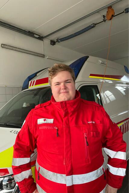 Ben Walther ist in Thomasroith im Rettungsdienst tätig. | Foto: Walther