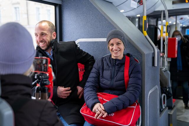 Wahlkämpfen. Im Archivbild  (v.l.):  Landtagsabgeordneter und Bürgermeister David Egger Kranzinger und Michaela Schmidt (Staatsekretärin) | Foto: SPÖ SALZBURG