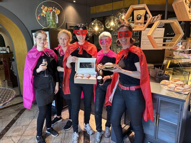 Superhelden mit süßen Leckereien – in der Bäckerei Birkfeld wurde Fasching mit viel Spaß und Köstlichkeiten gefeiert!