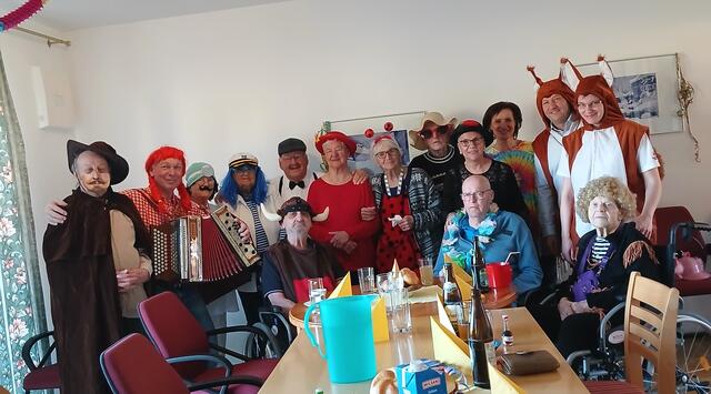 Im betreuten Wohnen wurde ausgiebig der Fasching gefeiert. | Foto: Pawluk