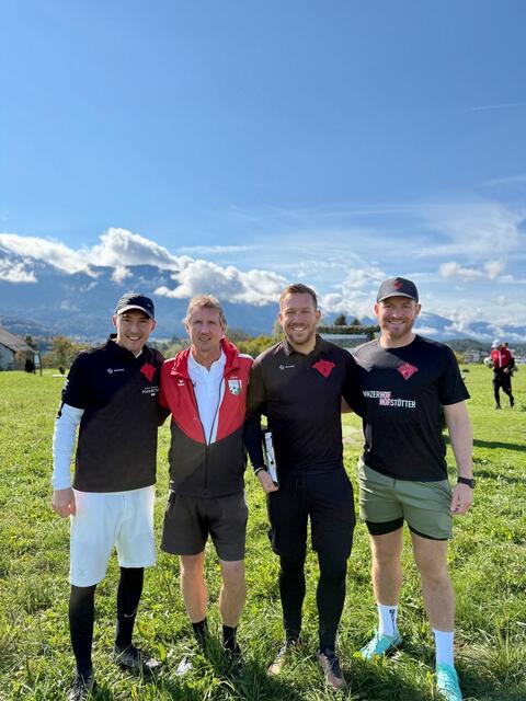 Patrick Eibl, Stefan Mayrhofer, Marcel Hartung, Dominik Hartung (v. li.). | Foto: Soccergolf Austria