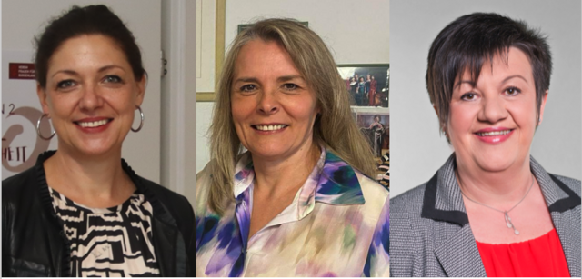 Anlässlich des Internationalen Frauentags sagen Frauenberaterin Magdalena Freißmuth, Unternehmerin Michaela Eckhardt und Bürgermeisterin Michaela Raber (von links): "Bis zu einer echten Gleichberechtigung gibt es noch viel zu tun." | Foto: Wurglits/Eckhardt/SPÖ