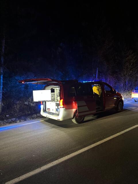 Die Gaberl-Bundesstraße musste nach einem Felssturz gesperrt werden. | Foto: FF Voitsberg