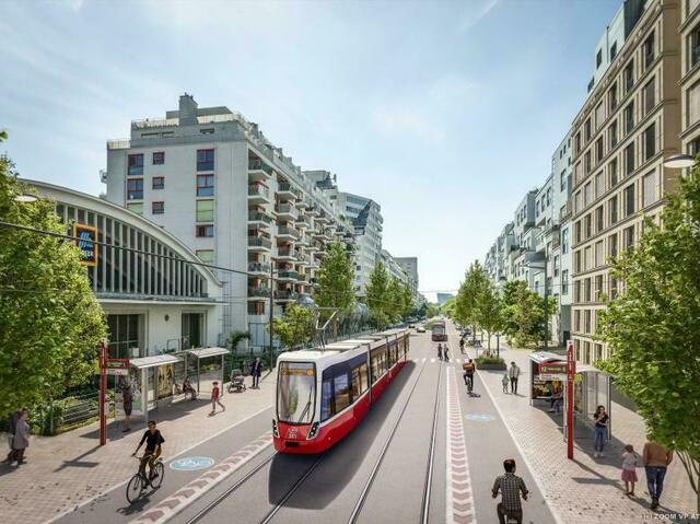 Zwischen der Innstraße und Stromstraße beginnen die Straßenbauarbeit für die Verlängerung der Straßenbahnlinie 12. | Foto: ZOOMVP.AT/Wiener Linien