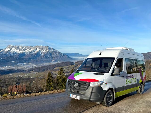 Das Tennengau Shuttle ist seit Dezember 2024 in den Gemeinden Krispl-Gaißau, Adnet, Oberalm, Puch und Hallein unterwegs.  | Foto: SALZBURGER VERKEHRSVERBUND GmbH