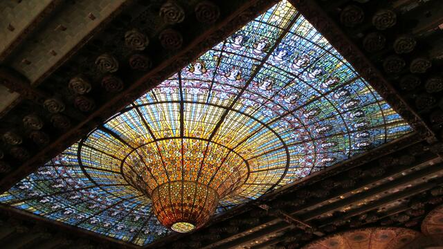 03.05.2014 Barcelona Konzertsaal - Palau de la Música Catalana. Ein beeindruckendes Glasgebilde. 