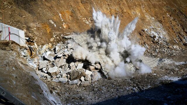 Der Waldviertler Granit wird gesprengt. | Foto: Netz NÖ/Leidinger