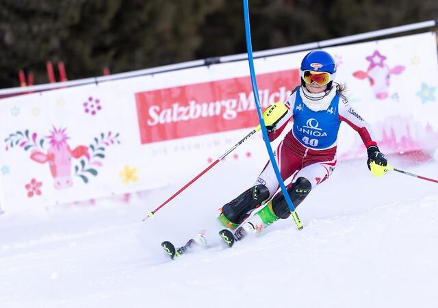U 16 Slalom-Landesmeisterin Sophie Schartlmüller aus Mönchdorf, Gemeinde Königswiesen. | Foto: Schartlmüller