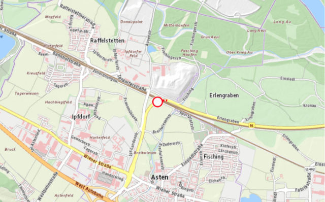 Sperre der Westbahnunterführung in Asten | Foto: Land OÖ/doris.ooe.gv.at