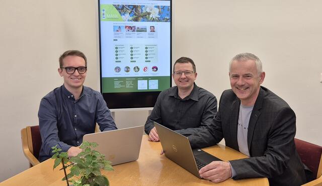 Philipp Dollfuß vom GVU Melk, Roman Lechner und Martin Leonhardsberger haben die Homepage überarbeitet. | Foto: Stadtgemeinde Mank