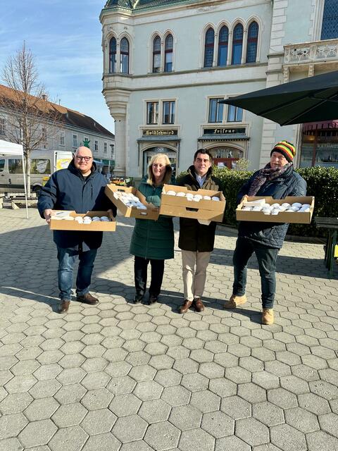 v.l.n.r.: Bernd Herzog, Adelheid Muhm, Christian Gepp, Thomas Sauer | Foto: Volkspartei Korneuburg