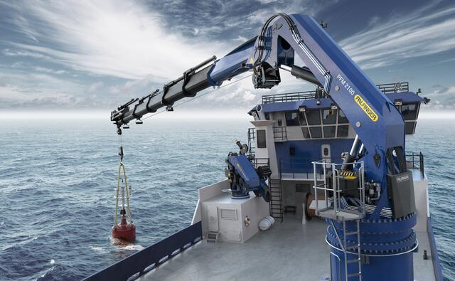 Unter anderem in der Palfinger-Produktpalette: Ladekräne für den Einsatz am Meer. | Foto: Palfinger