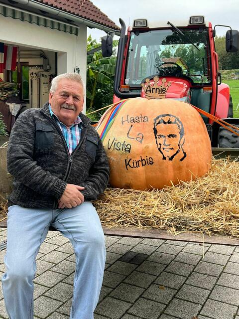 Der 2024 Plutzer von Anton Huber mit dem Namen Arnie – Hasta La Vista Baby wog 164 kg.  | Foto: privat