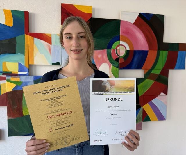 Leni Mangold aus St. Aegidi verfügt über ein großes Sprachtalent. | Foto: Gym Schärding