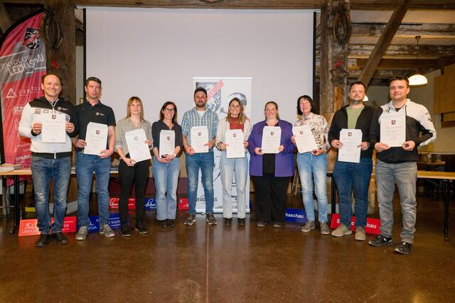 Die Jubilare, welche für 25 Jahre Mitgliedschaft geehrt wurden. | Foto: SC Lechaschau