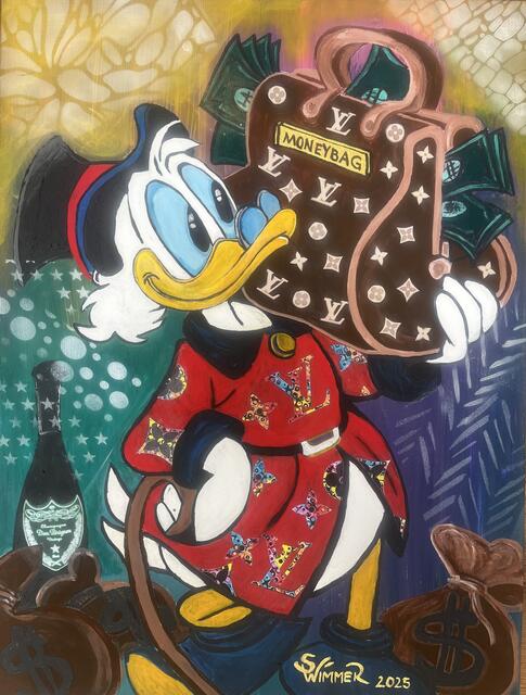 Titel: Moneybag
Größe: 60 x 80 cm  | Foto: Künstlerin Sonja Wimmer