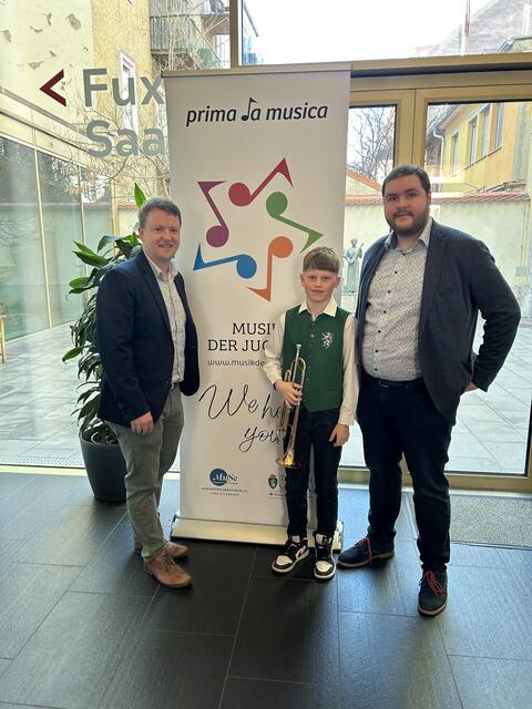 Seine Lehrer sind stolz: Raphael Buchgraber holte mit der Trompete den Landessieg. | Foto: Woche