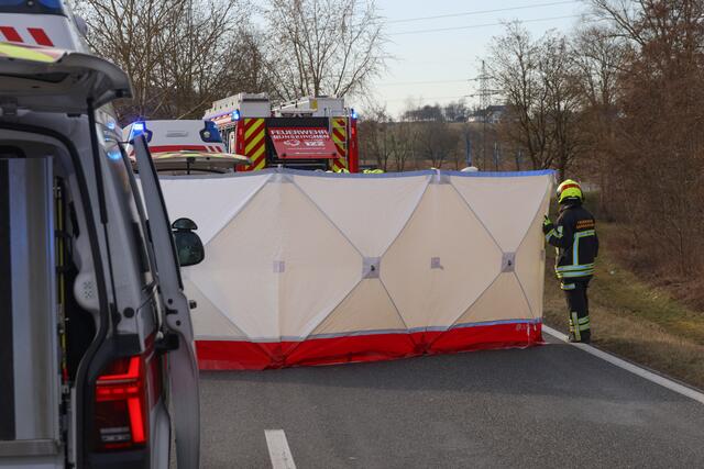 Ein Lenker kam mit seinem Fahrzeug in Gunskirchen von der Fahrbahn ab. Der Pkw rammte alles, was ihm im Weg stand.  | Foto: laumat.at