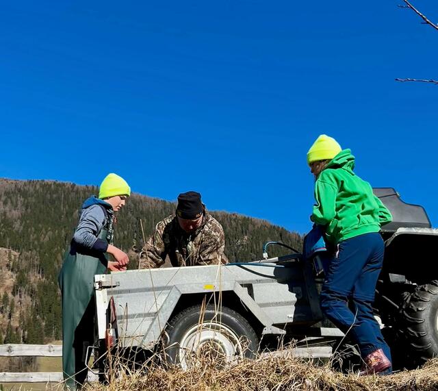 Die Neustifter Jungfischer legten selbst Hand beim Besatz der Bachforellen an | Foto: Fischereiverein Neustift