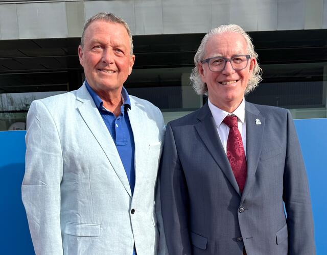 Nach der Wahl: ÖTRV-Vizepräsident und Präsident TRVT Julius Skamen mit ÖTRV-Präsident Walter Zettinig.
 | Foto: Skamen