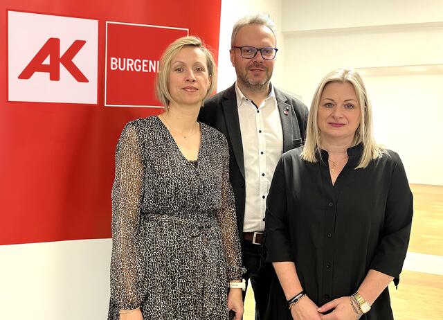 Das Beratungsteam der Arbeiterkammer Jennersdorf:  Nicole Meitz, Bezirksstellenleiter Reinhard Jud-Mund, Ursula Prem (von links) | Foto: Arbeiterkammer